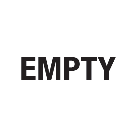 6 x 6" - "Empty" Labels
