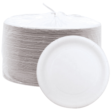 Paper Plates - 7" Medium-Duty, White